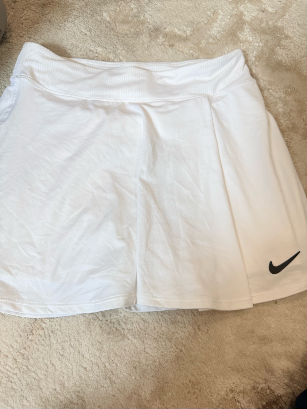 Nike White Women’s Athletic Skort with Black Swoosh